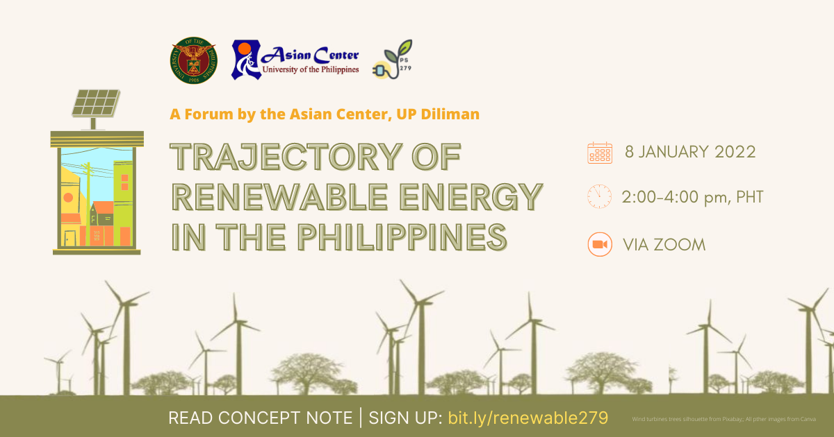 The Trajectory of Renewable Energy in the Philippines: A Webinar
