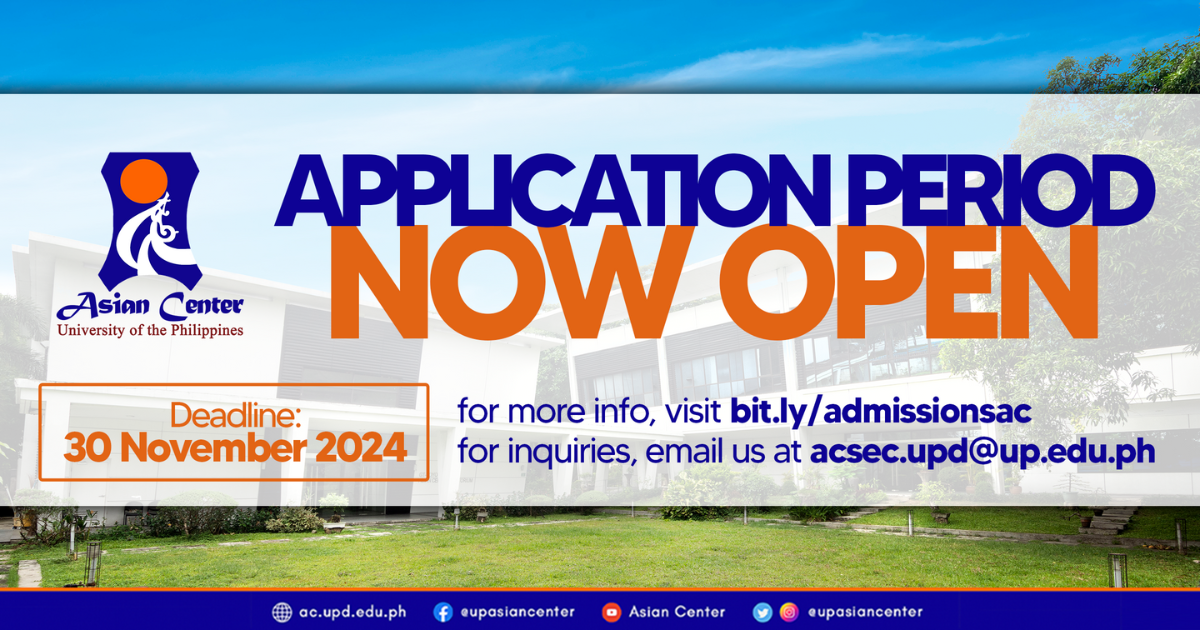 Application Now Open!  |  Second Semester, AY 2024-2025