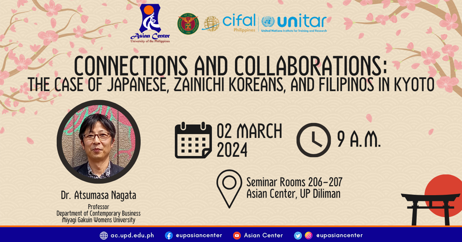 Connections and Collaborations: The Case of Japanese, Zainichi Koreans, and Filipinos in Kyoto | A Special Lecture