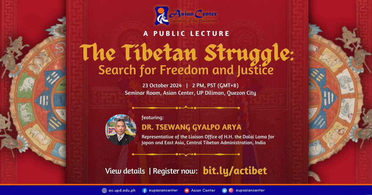 The Tibetan Struggle: Search for Freedom and Justice  |  A Public Lecture