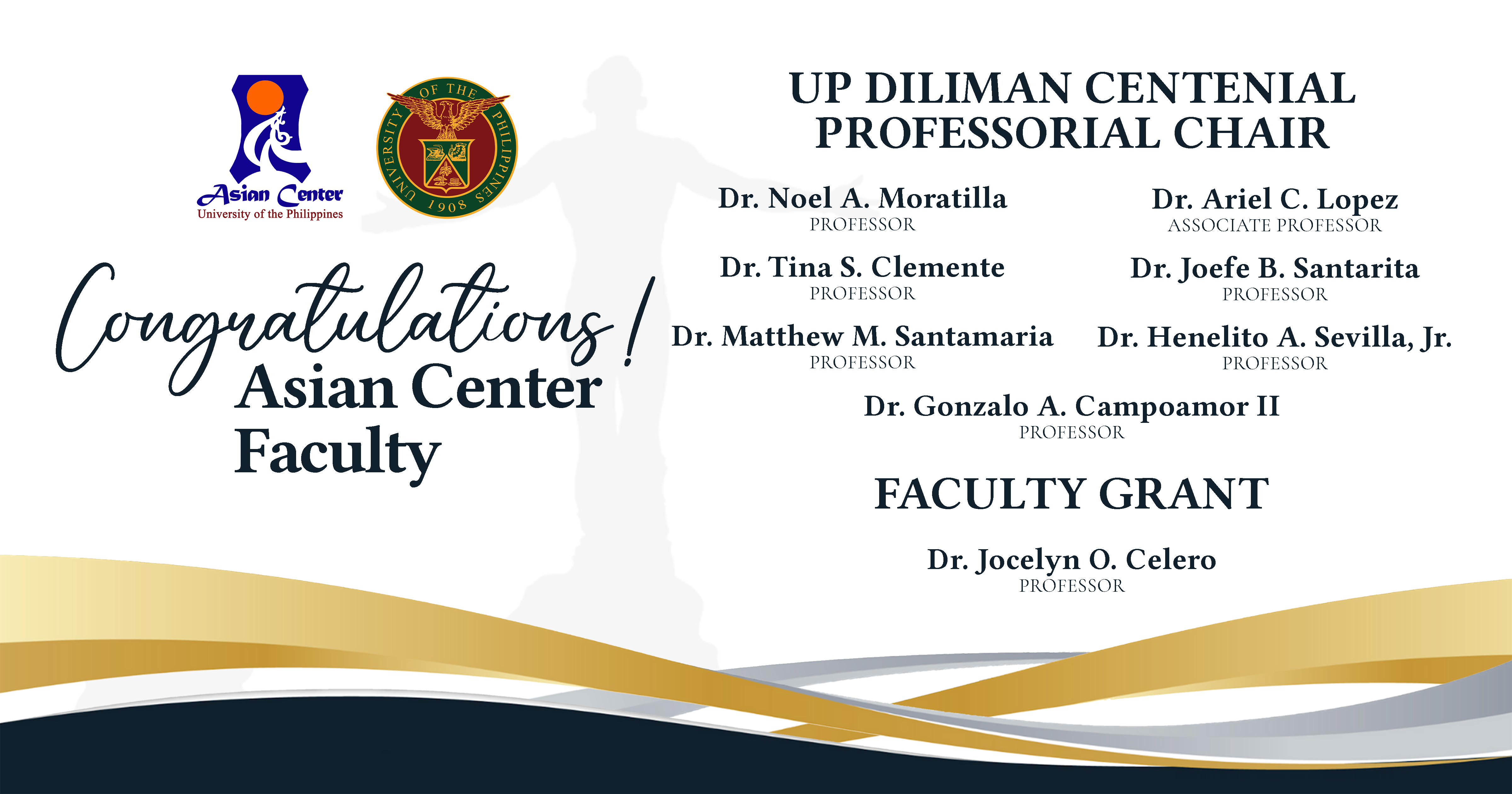 Eight UP Asian Center Faculty receives 2025 UP Diliman Centennial Awards