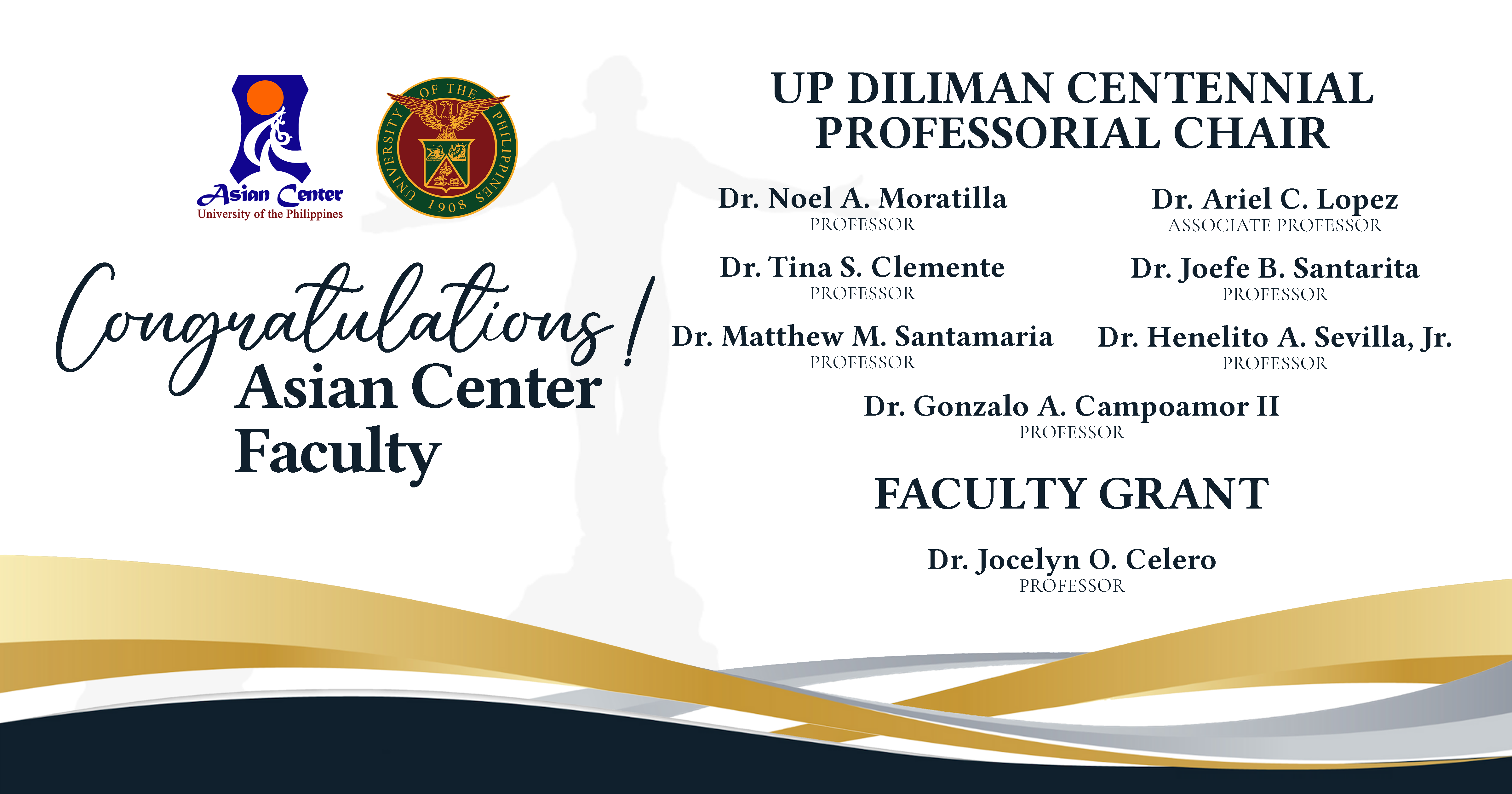 Eight UP Asian Center Faculty receives 2025 UP Diliman Centennial Awards