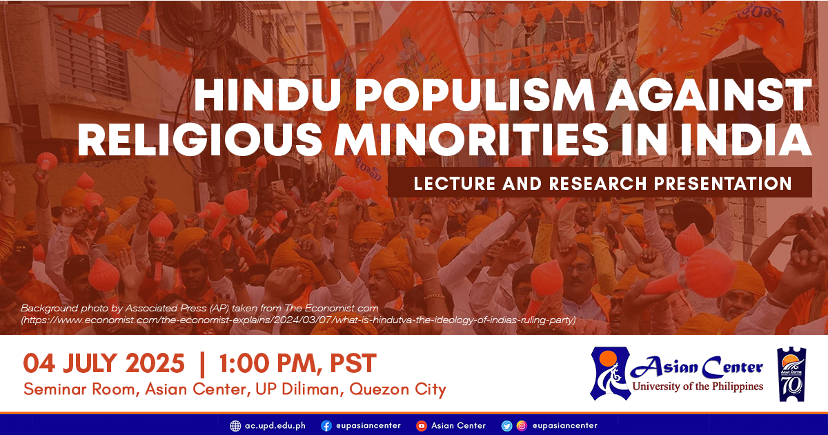 Hindu Populism Against Religious Minorities in India  |  A Public Lecture