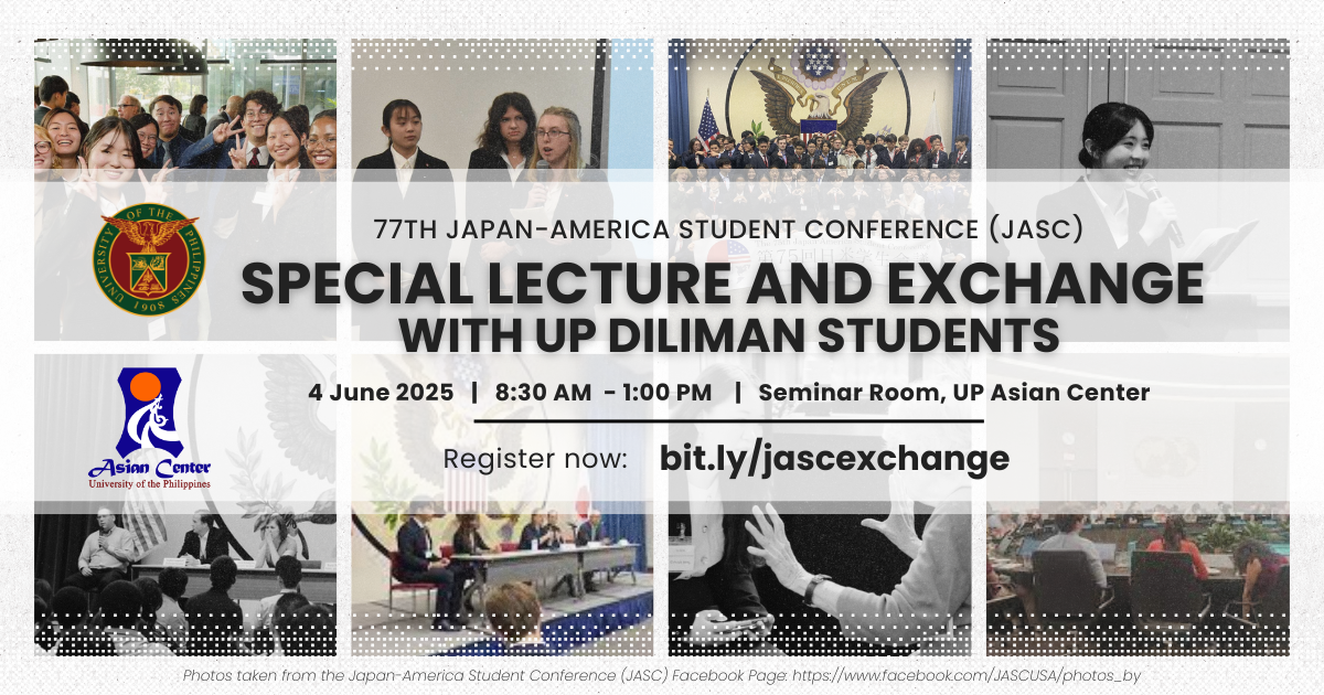 Special Lecture and Exchange with UP Diliman Student  |  77th Japan-America Student Conference (JASC)