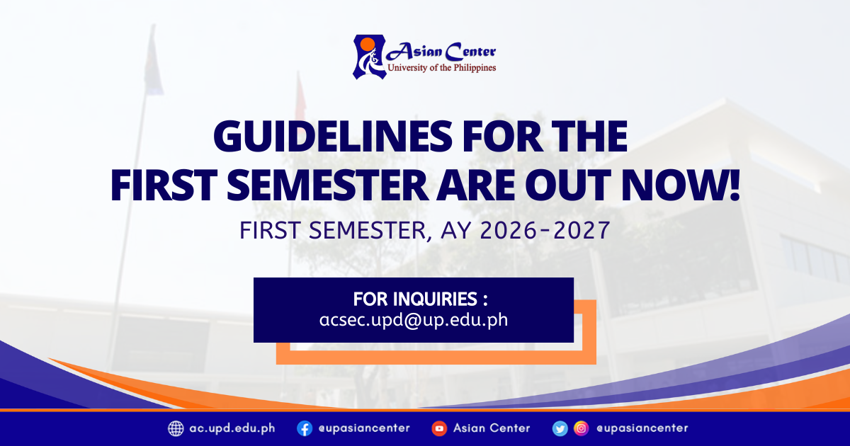 Guidelines for the First Semester, AY 26-27, are OUT now!