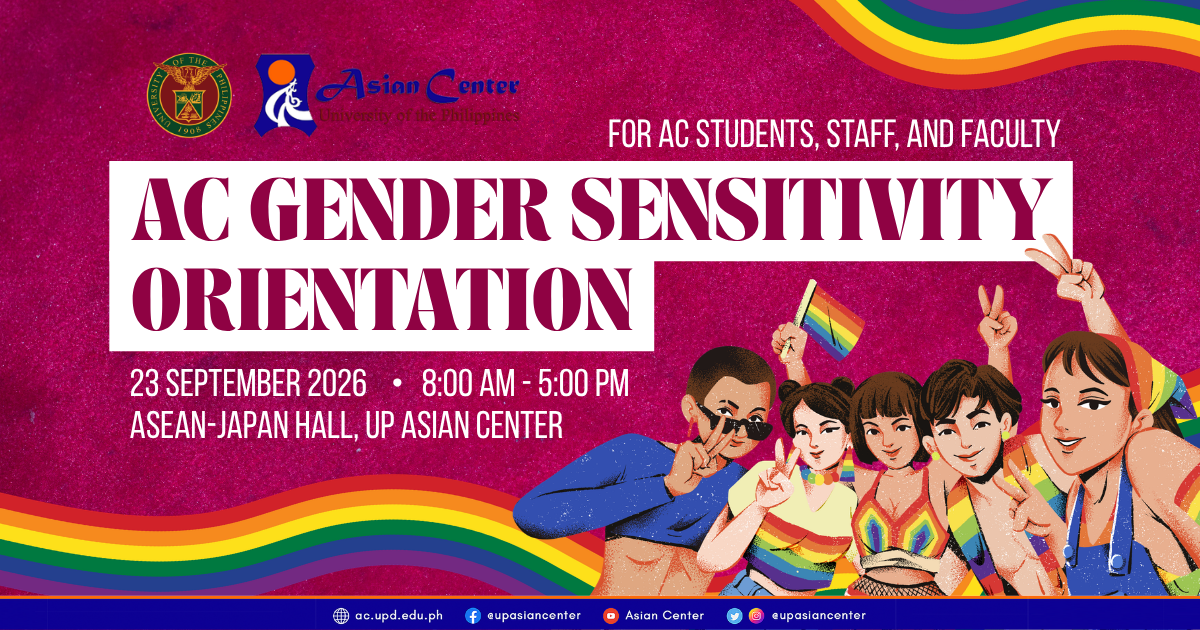 Gender Sensitivity Orientation for AC Students, Staff, and Faculty  |  An Onsite Training and Workshop
