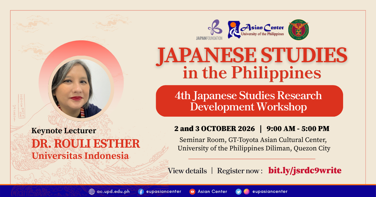 Japanese Studies in the Philippines: The 4th Japanese Studies Research Development Workshop