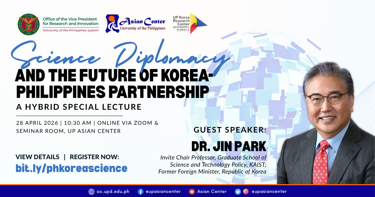 Science Diplomacy and the Future of Korea-Philippines Partnership  |  A Special Lecture