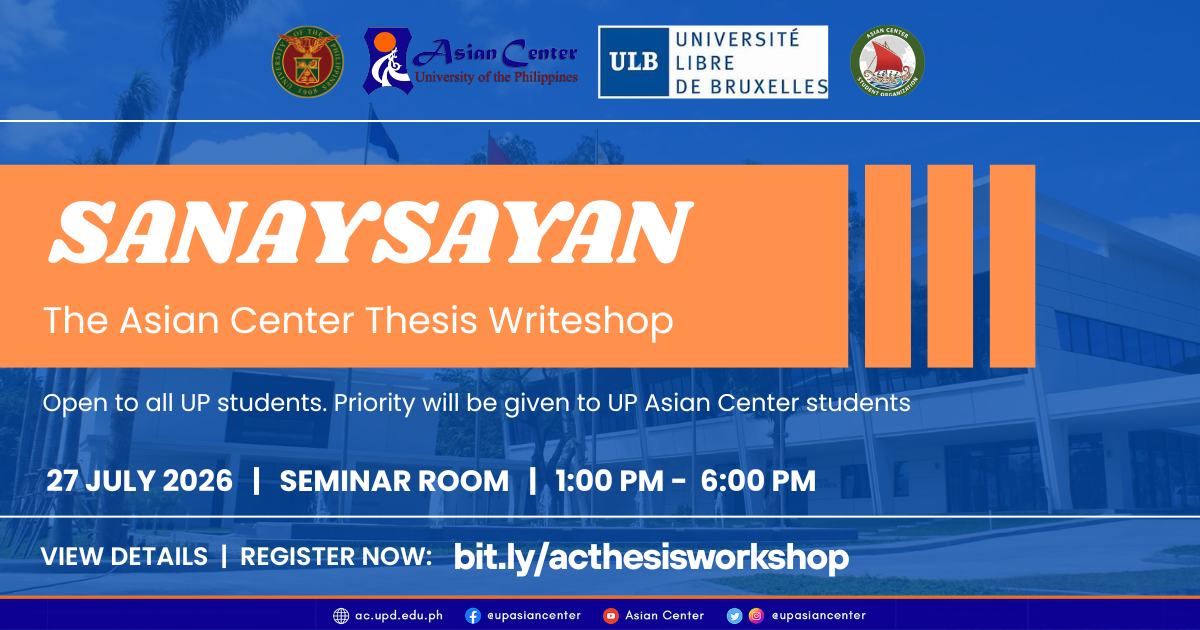 Sanaysayan  |  The Asian Center Thesis Writeshop