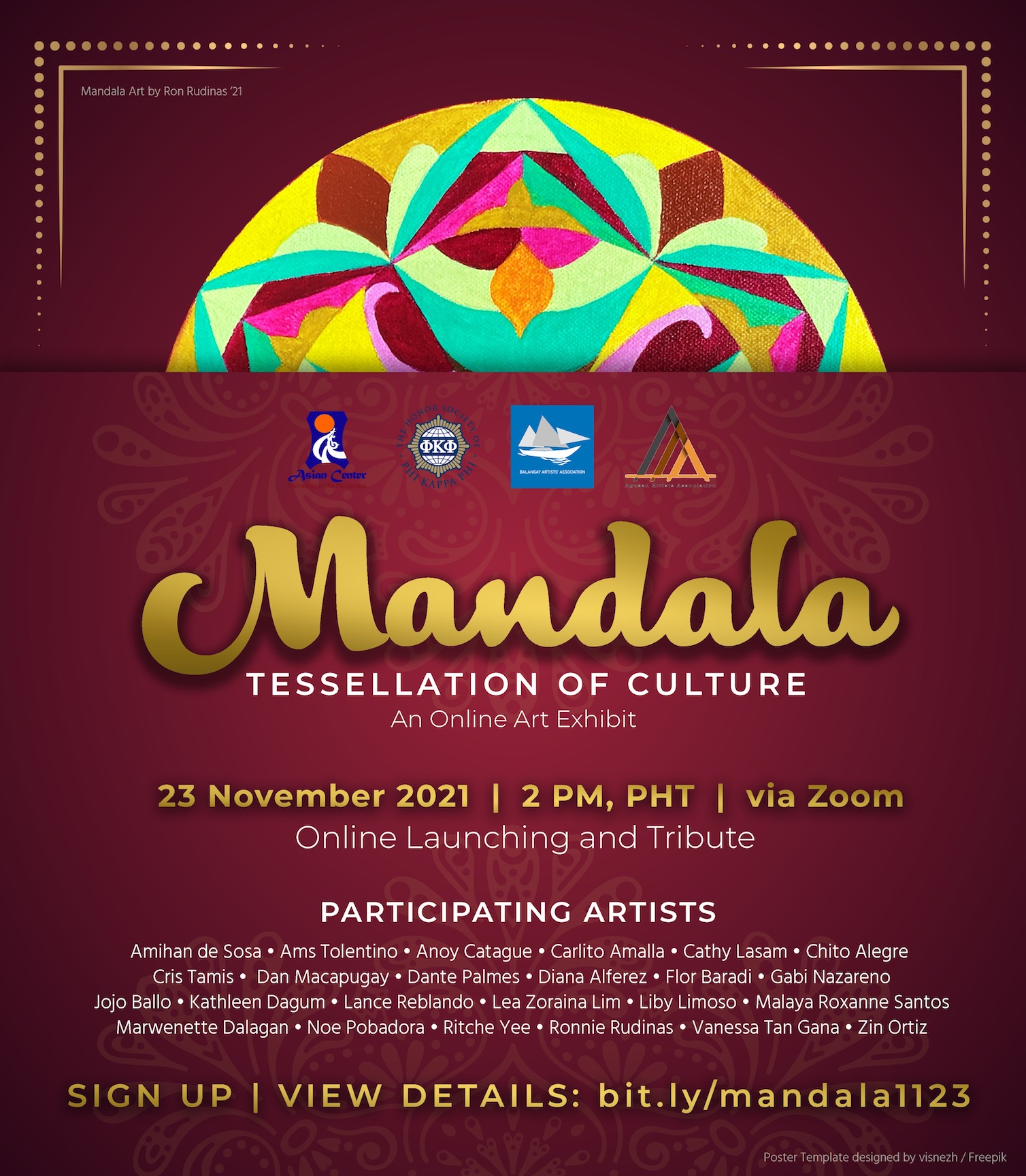 23 Nov 2021: Mandala: Tessellation of Culture: Online Art Exhibit (Launch)