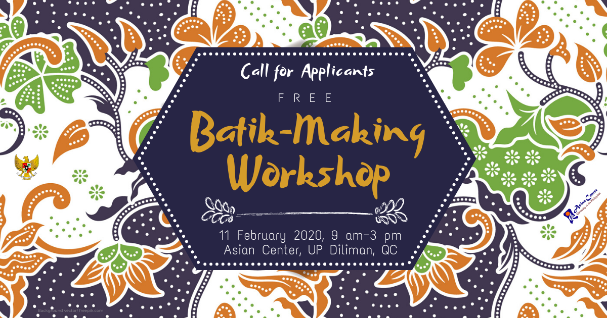 Free Batik-Making Workshop: 11 February 2020