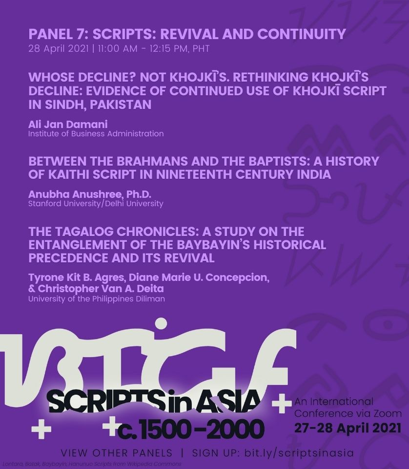 11:00 am • Panel 7: Scripts—Revival and Continuity
