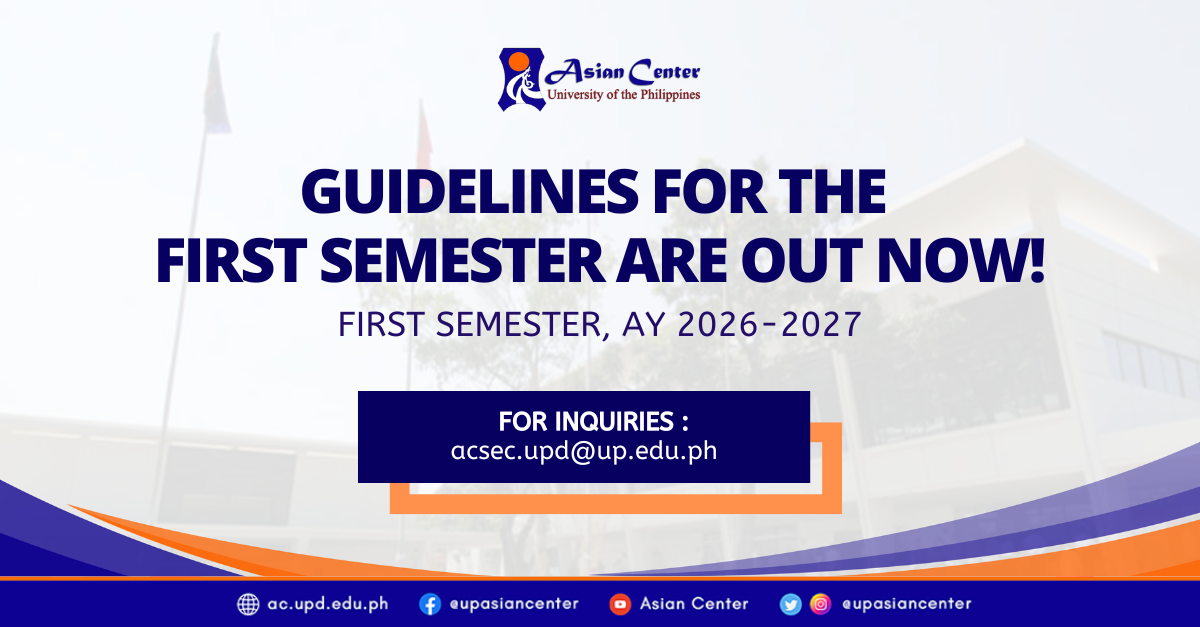 Guidelines for the First Semester, AY 26-27, are OUT now!