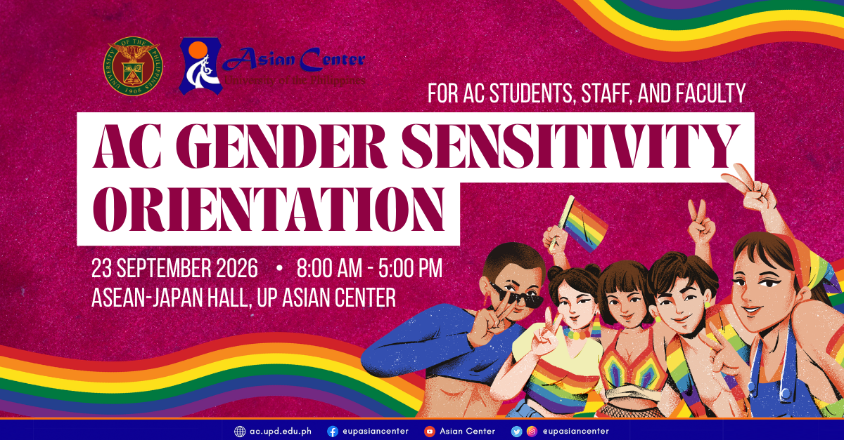 Gender Sensitivity Orientation for AC Students, Staff, and Faculty  |  An Onsite Training and Workshop