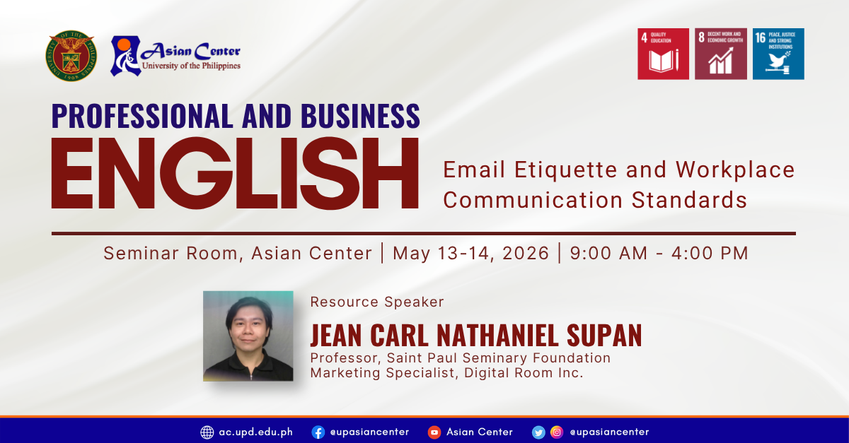 Professional and Business English: Email Etiquette and Workplace Communication Standards  |  An Onsite Seminar-Workshop