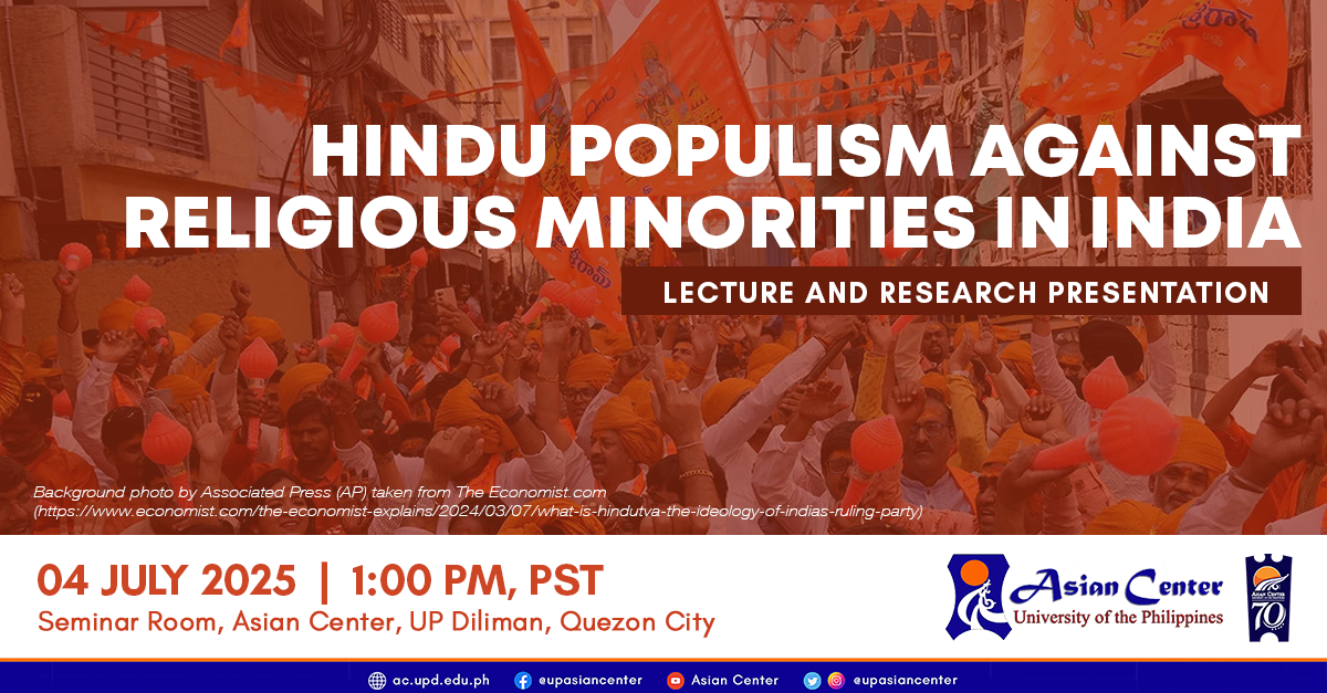 Hindu Populism Against Religious Minorities in India  |  A Public Lecture