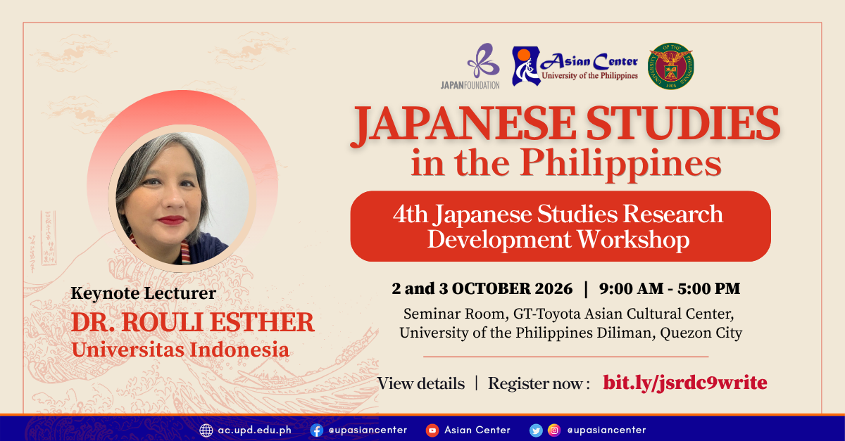 Japanese Studies in the Philippines: The 4th Japanese Studies Research Development Workshop