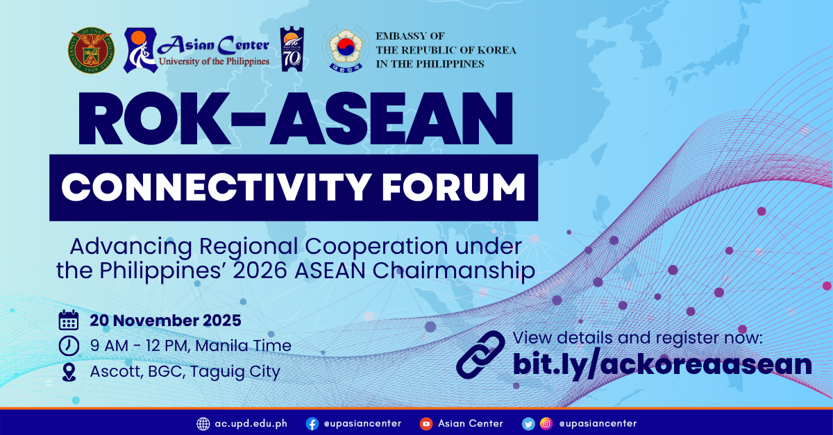 Republic of Korea-ASEAN Connectivity Forum: Advancing Regional Cooperation under the Philippines’ 2026 ASEAN Chairmanship  |  An Onsite Forum
