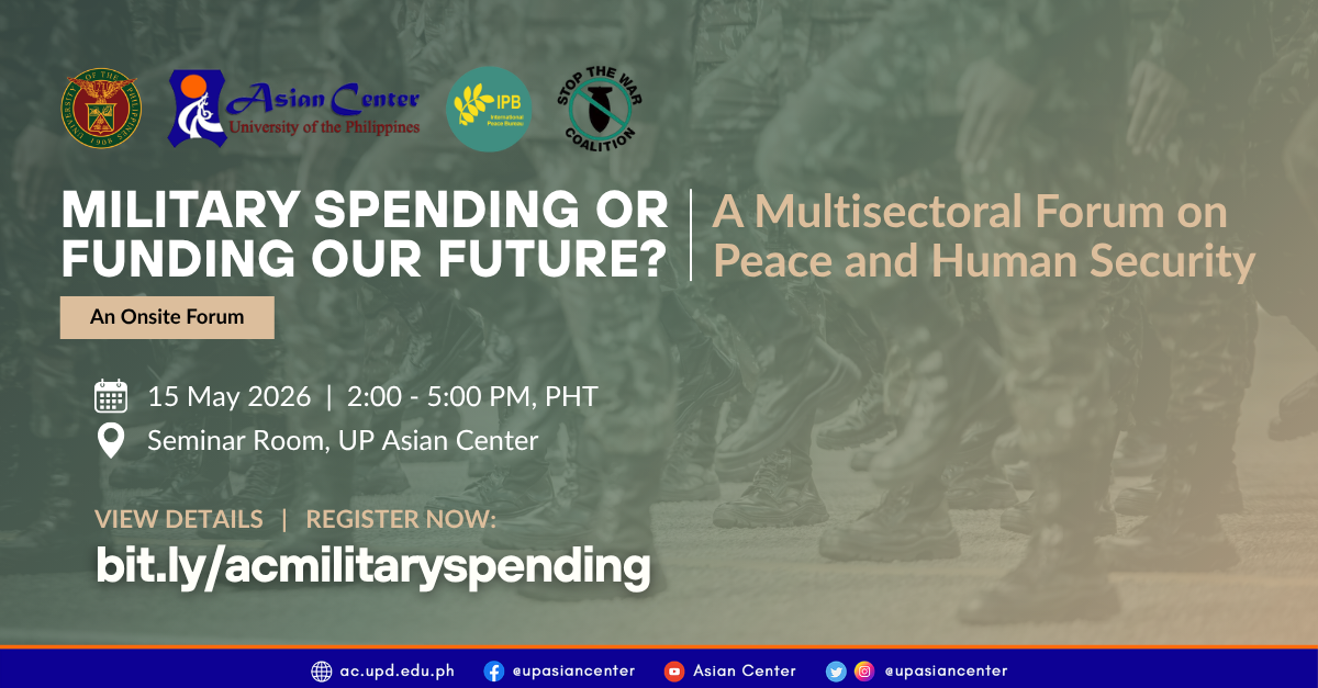 Military Spending or Funding Our Future?  |  A Multisectoral Forum on Peace and Human Security