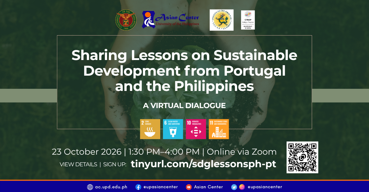 Sharing Lessons on Sustainable Development from Portugal and the Philippines  |  A Virtual Dialogue