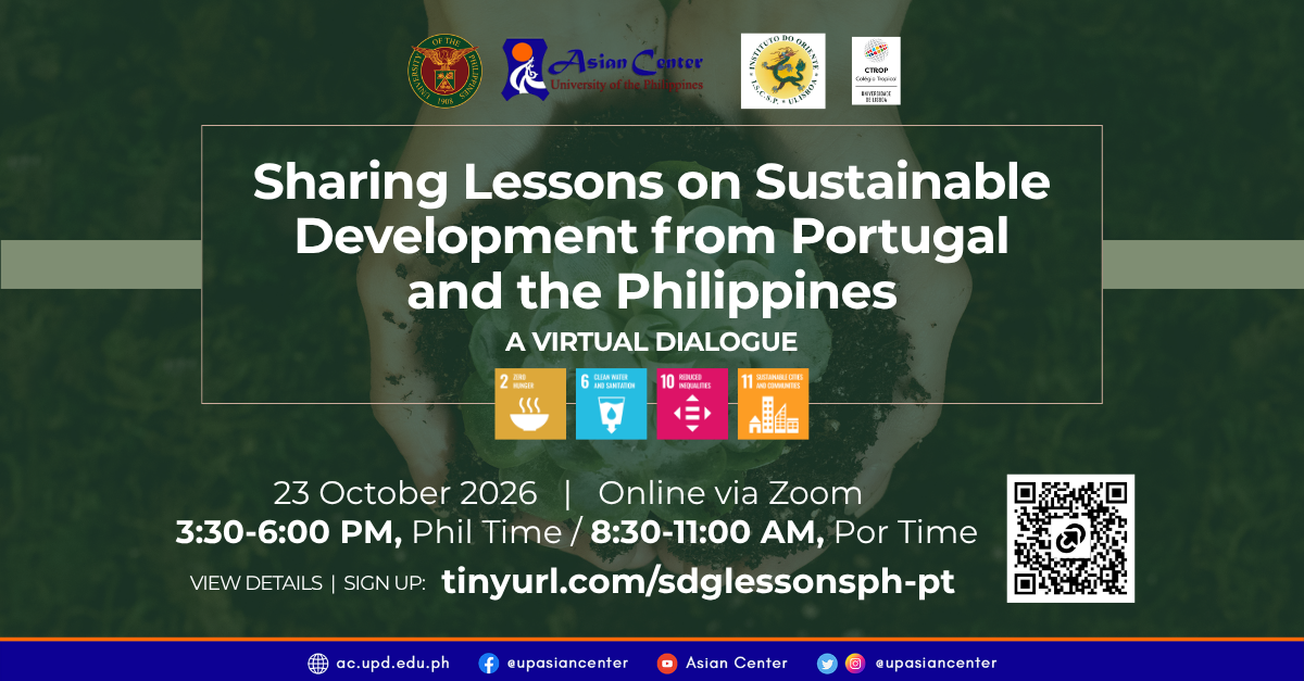 Sharing Lessons on Sustainable Development from Portugal and the Philippines  |  A Virtual Dialogue