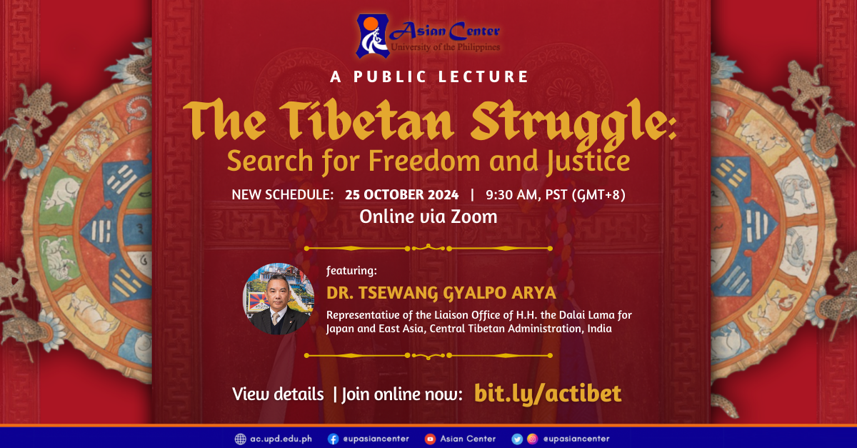 The Tibetan Struggle: Search for Freedom and Justice  |  A Public Lecture