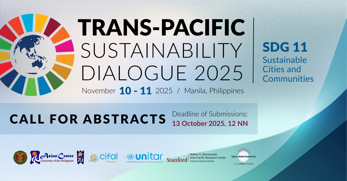 CALL FOR STUDENT PRESENTERS  |  Trans-Pacific Sustainability Dialogue 2025