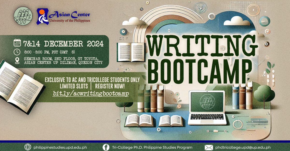 AC and TriCollege Program Writing Bootcamp | Asian Center and TriCollege Ph.D. Philippine Studies Program