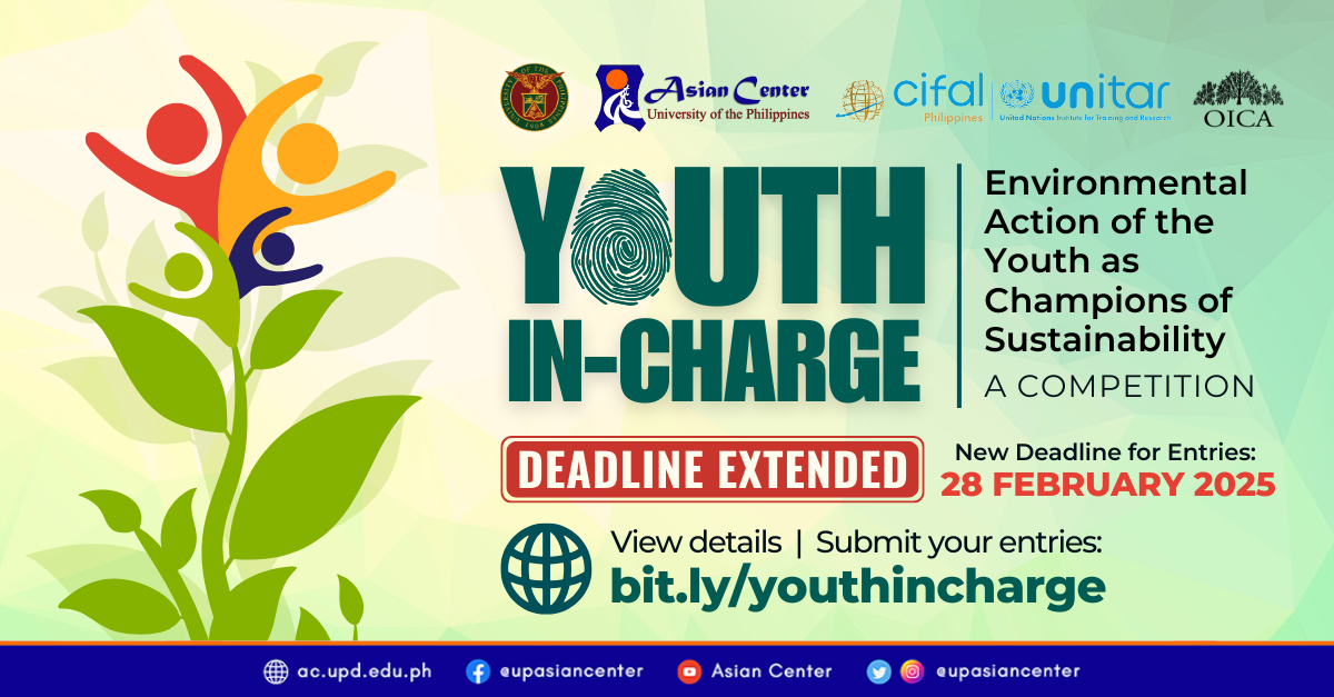 [EXTENDED] CALL FOR ENTRIES: Youth-In-Charge: Environmental Action of the Youth as Champions of Sustainability  |  A Competition